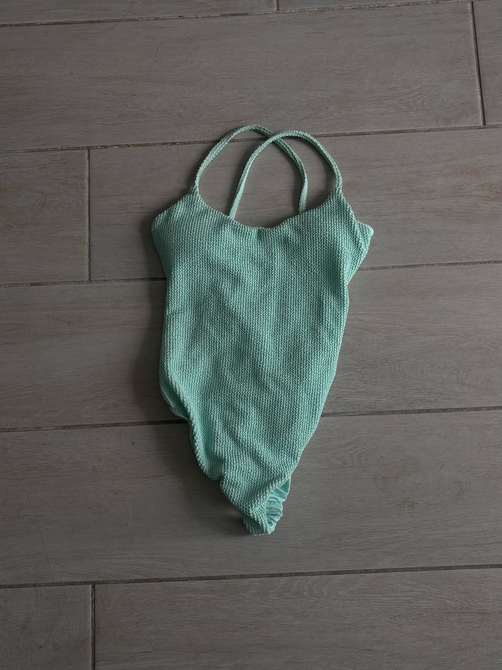 Show Me Your MuMu teal Textured One-Piece Swimsuit - Picture 2 of 6